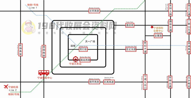 宁波国际会展中心交通图