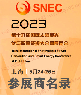 SNEC第十六届(2023)国际太阳能光伏与智慧能源(上海)大会暨SNEC储能和氢能与燃料电池技术和装备及应用大会展商名录-上海光伏展会刊