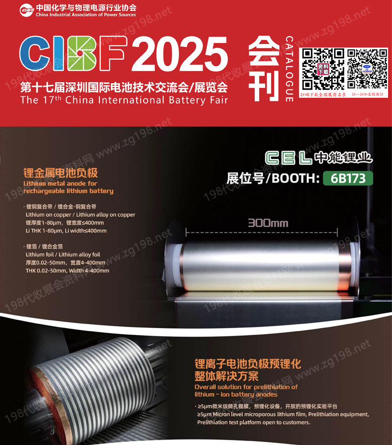 2025 CIBF第十七届中国国际电池技术交流会展览会会刊-深圳电池展参展商名录